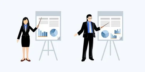 Best presentation collection vector illustration. Awesome Presentation Stock Illustration