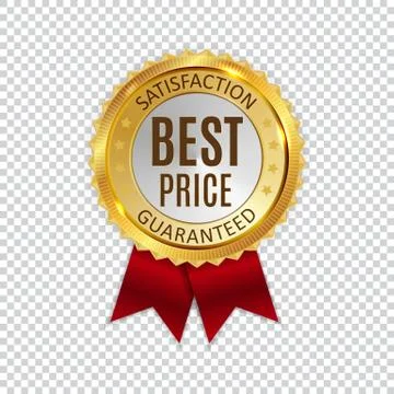 Best Price Golden Shiny Label Sign. Vector Illustration Stock Illustration