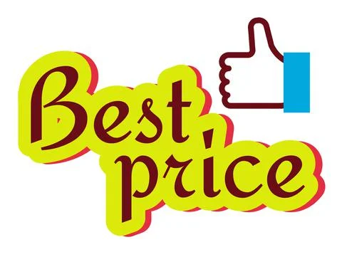 Best price label, flat vector illustration Illustrazione stock