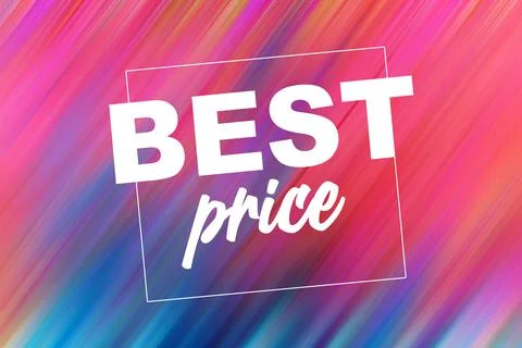 Best Price words on abstract motion background. Sales business concept Stock Photos