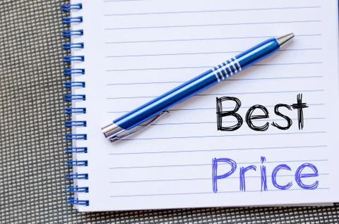 Best price write on notebook Stock Photos