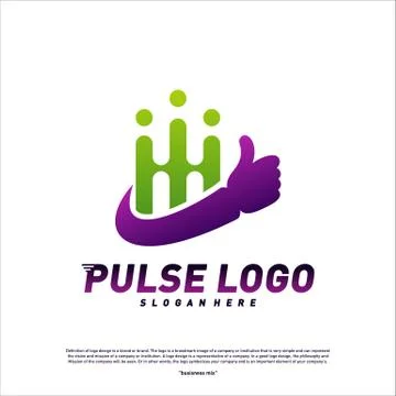 Best Pulse logo design concept vector. People Beat logo Template Vector. Stock Illustration