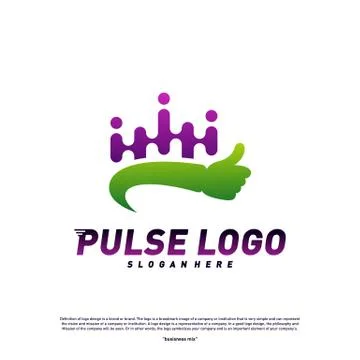 Best Pulse logo design concept vector. People Beat logo Template Vector. Stock Illustration