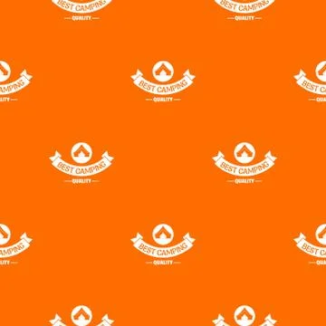 Best quality camp pattern vector orange Stock Illustration