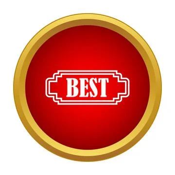 Best quality guarantee label red circular icon Stock Illustration