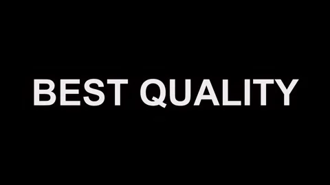 Best Quality Text in White on Black Background lettering Stock Footage 325695655