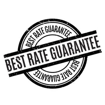 Best Rate Guarantee rubber stamp Ilustração Stock
