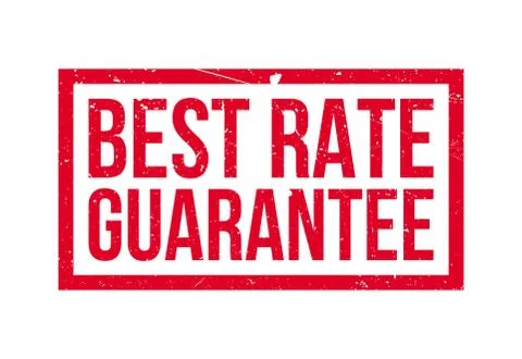 Best Rate Guarantee rubber stamp Ilustração Stock