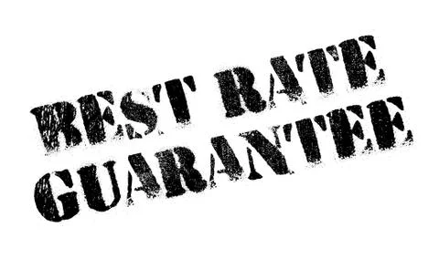 Best Rate Guarantee rubber stamp Ilustração Stock