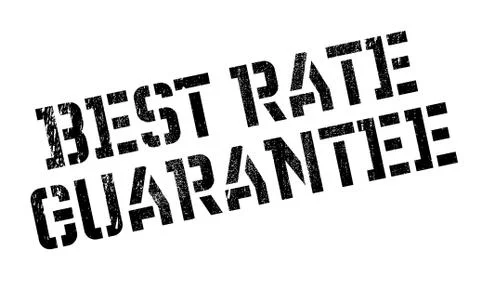 Best Rate Guarantee rubber stamp Ilustração Stock