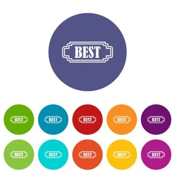 Best rectangle label set icons 스톡 일러스트