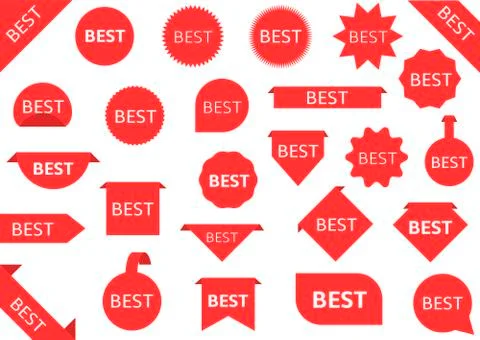 Best red labels Stock Illustration