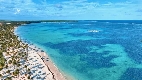 The best resort beaches of the Dominican Republic. Stock Footage 295641753