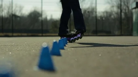 Best rides roller skates Stock Footage 75347287