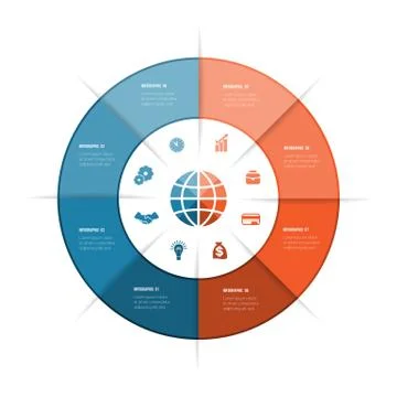 Best Ring infographics, can be used for workflow layout, diagram, web design, Stock Illustration