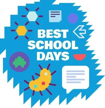 Best school days and study childhood time vector 스톡 일러스트