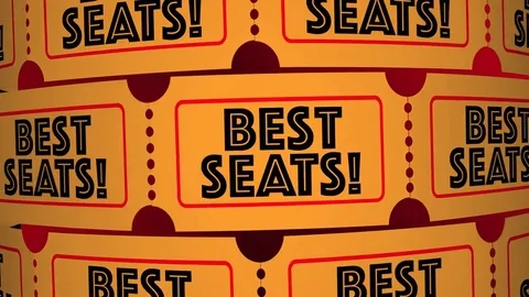 Best Seats Tickets Front Row Theater 3d Animation Stock Footage 80532828