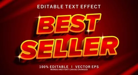 Best seller 3d vector text effect with modern style design Illustration