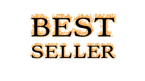 Best Seller fire text effect white isolated background Stock Footage 137992727