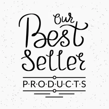 Best seller handwritten script Stock Illustration