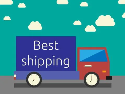 Best shipping concept Stock Illustration