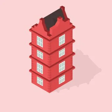 Best skyscraper isometric Stock Illustration