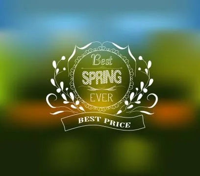 Best spring typographic design Stock Illustration