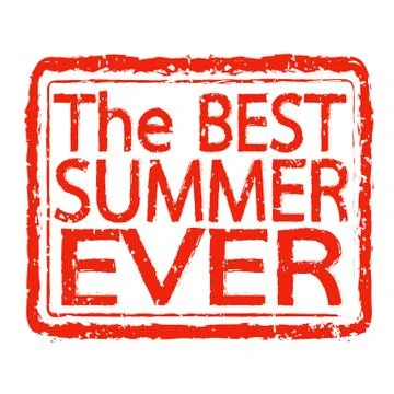 The BEST SUMMER EVER stamp text design Illustrazione stock