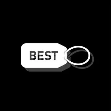 Best tag icon flat Stock Illustration