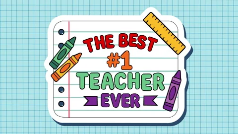 Best Teacher Appreciation Message with School Supplies 스톡 동영상 333547067