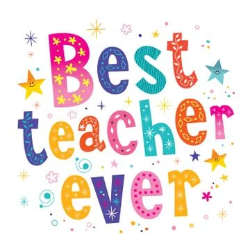 Best teacher ever Stock Illustration