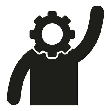 Best tech realization icon simple vector. Goal vision Illustrazione stock