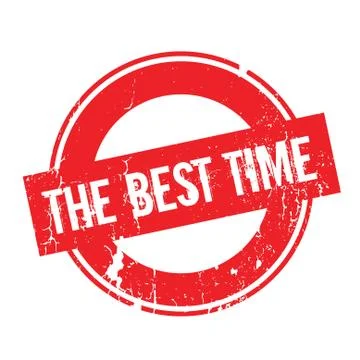 The Best Time rubber stamp Stock Illustration