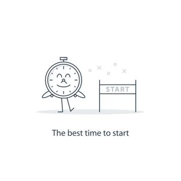 The best time to start Illustrazione stock