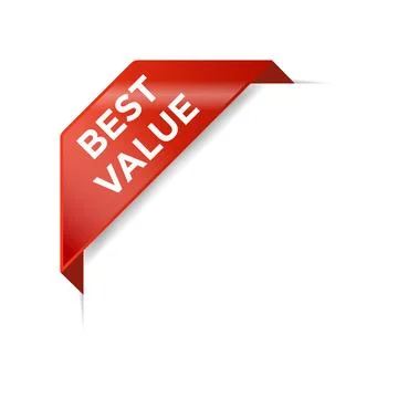 Best Value Advertisement Corner Banner Vector Template Stock Illustration
