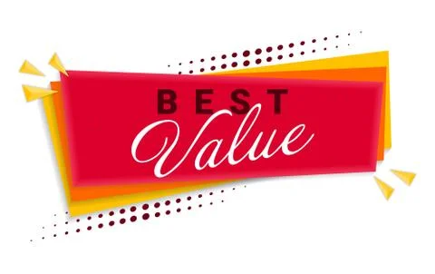 Best Value Banner Template Design. Vector Illustration. Stock Illustration