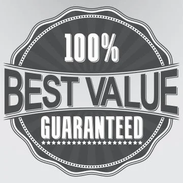 Best value guaranteed retro label, vector illustration Stock-Illustration