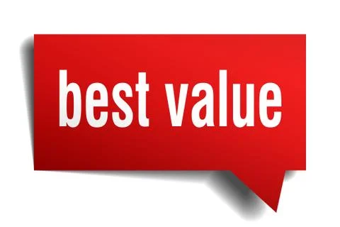 Best value red 3d speech bubble Stock Illustration