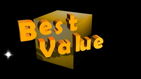 "Best Value" Sales Animation: Slide &amp; Drop Box Video stock 32596756
