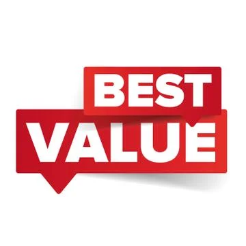 Best value tag speech bubble Stock Illustration