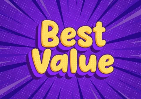 Best value text showing a vibrant pop art design, ideal for advertising sales Stock Illustration