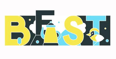 Best. vector lettering Illustrazione stock