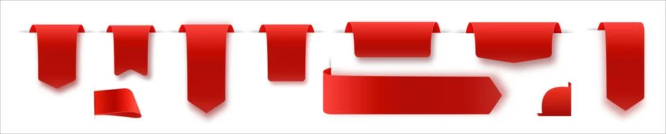 Best vector red labels isolated on transparent background. Best choice 3d ribbon Stock Illustration