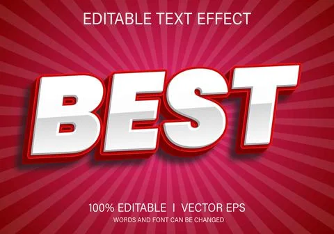 Best vector text effect with modern style design Stock Illustration