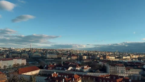 Best Viewpoint in Prague 10 Video stock 319383491