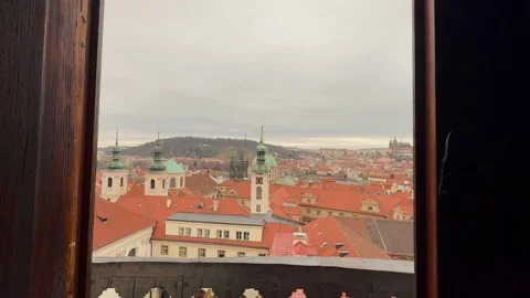 Best Viewpoint in Prague 15 Stock Footage 319383543