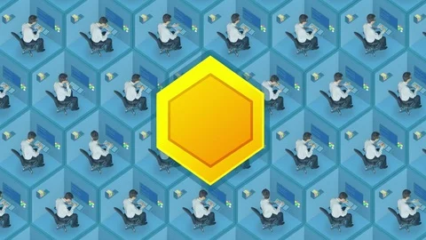 Best worker head recruiter human resources HR job seeking concept with text Stock Footage