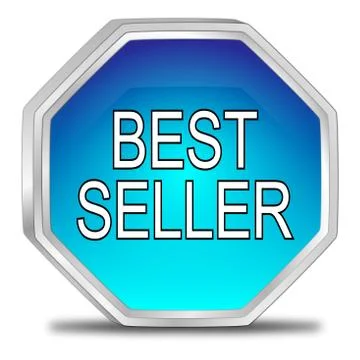Bestseller button Stock Illustration