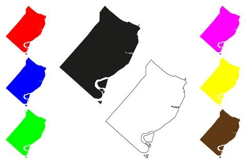 Besut city (Malaysia) map vector illustration, scribble sketch Besut map 스톡 일러스트