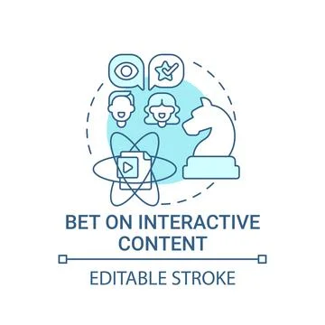 Bet on interactive content concept icon イラスト素材